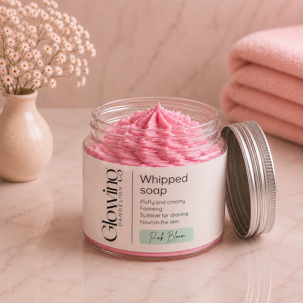 Pink Bloom Whipped Soap